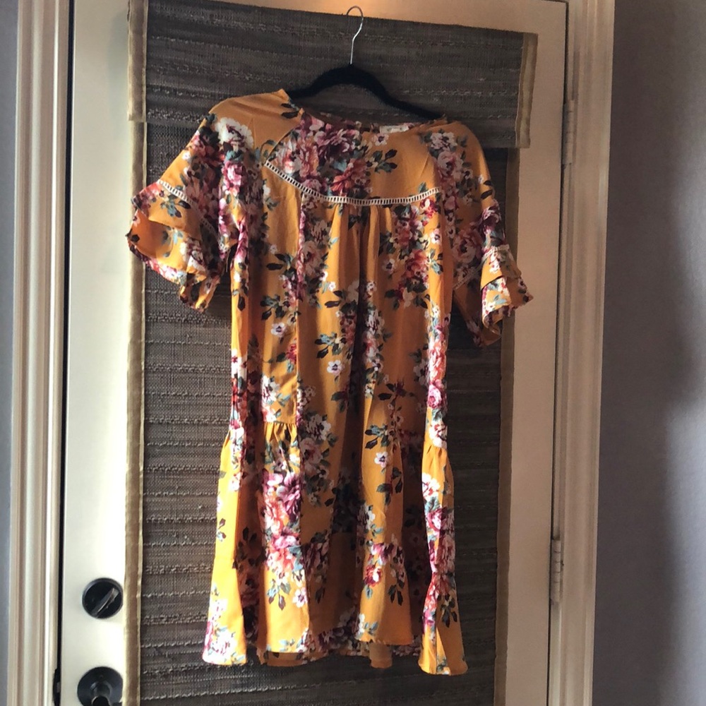 Mustard shift dress from Jane.com